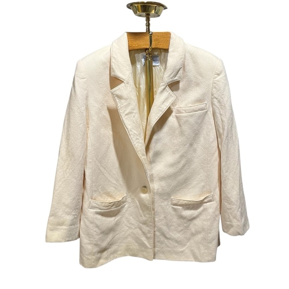 Pendleton Jackets & Blazers - Pendleton Vintage Wool Single Button Cream Women's Blazer